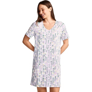 Jockey Women’s Sleepwear Organic Cotton Stretch Sleep Shirt(Daisy Strand)