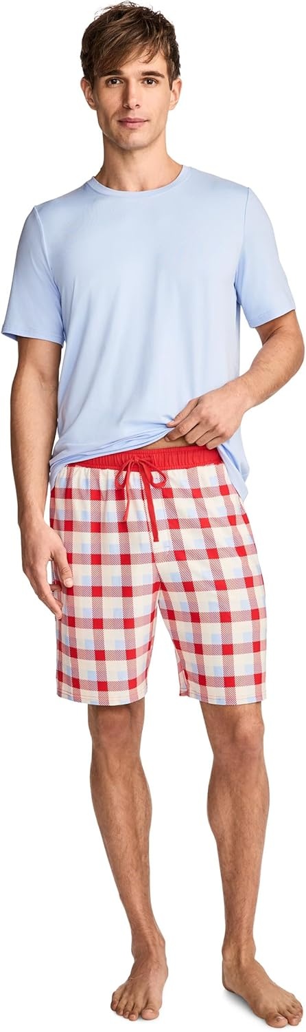 image:imageJockey Mens Sleepwear Ultra Soft Cooling Sleep ShortSpring Check
