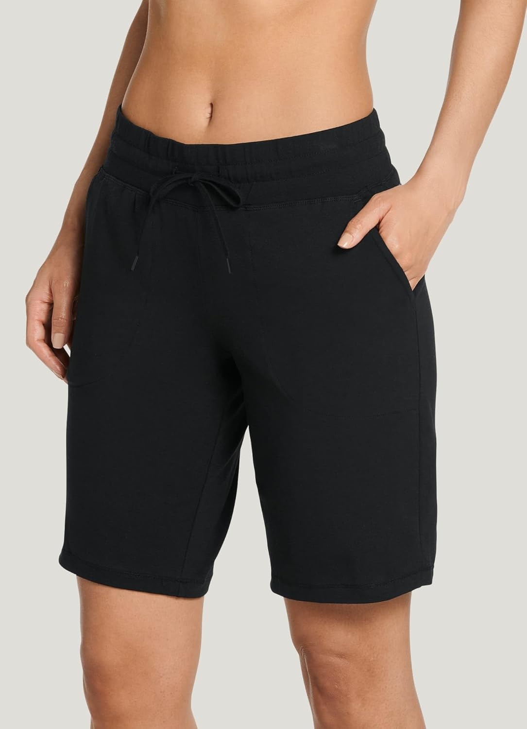imageJockey Womens Sleepwear Cotton Stretch Jersey 10 Bermuda ShortBlack