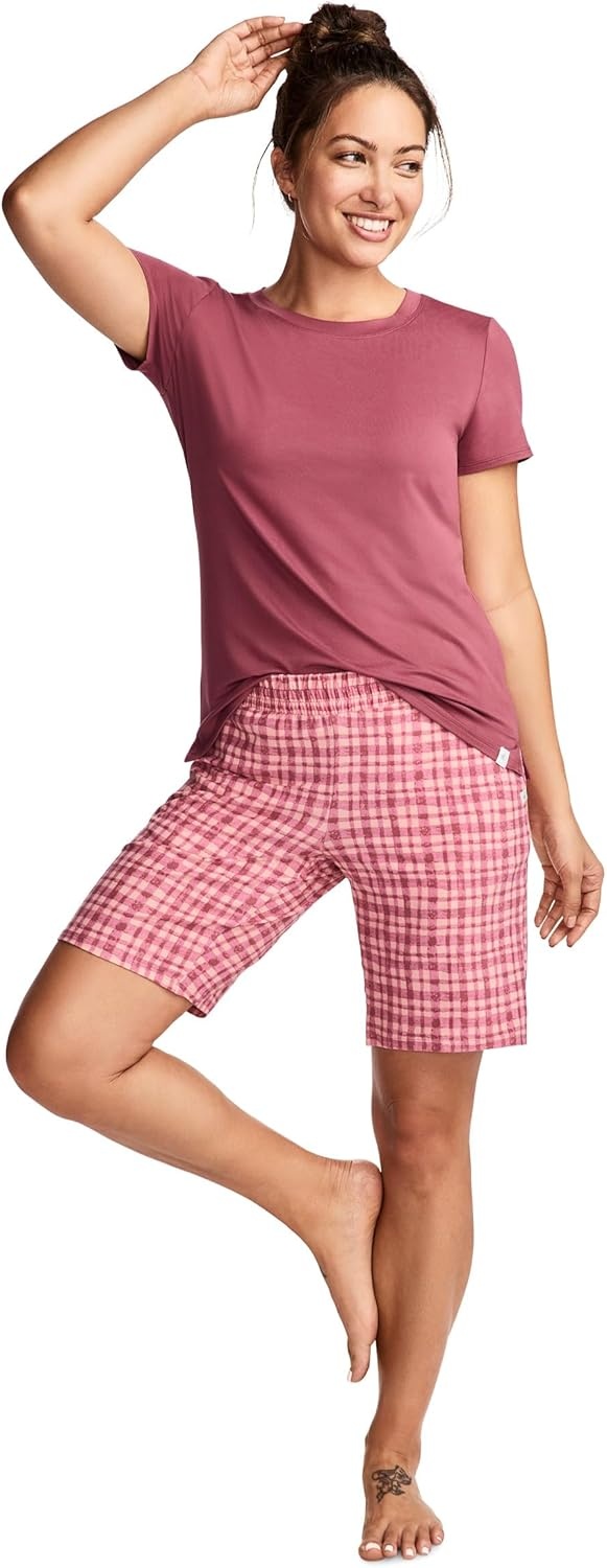image:imageJockey Womens Sleepwear Soft Cool Bermuda ShortDawn Plaid