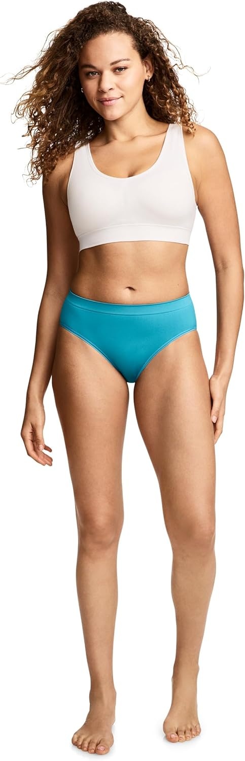 imageJockey Womens Underwear Seamfree HiCutEmpress Teal