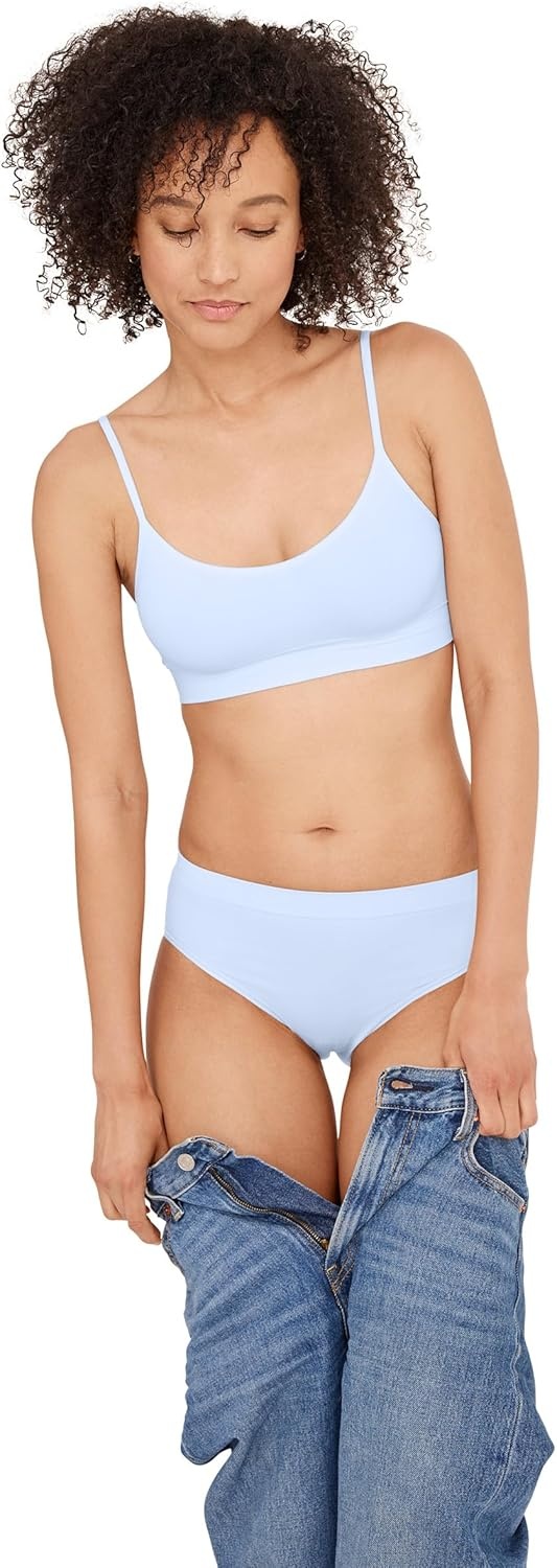 imageJockey Womens Underwear Smooth amp Shine Seamfree HipsterDreamy Blue
