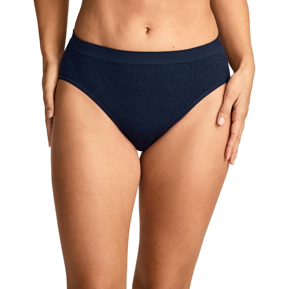 imageJockey Womens Underwear Seamfree HiCutBlue Jacquard
