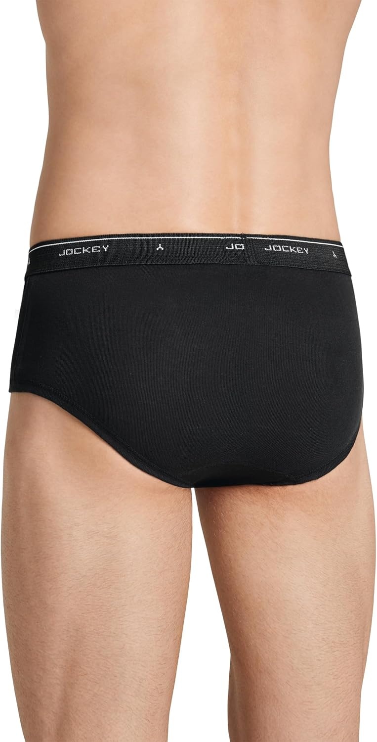 image:imageJockey Classic Low Rise Brief 3 Pack 100 Cotton Underwear for MenBlack