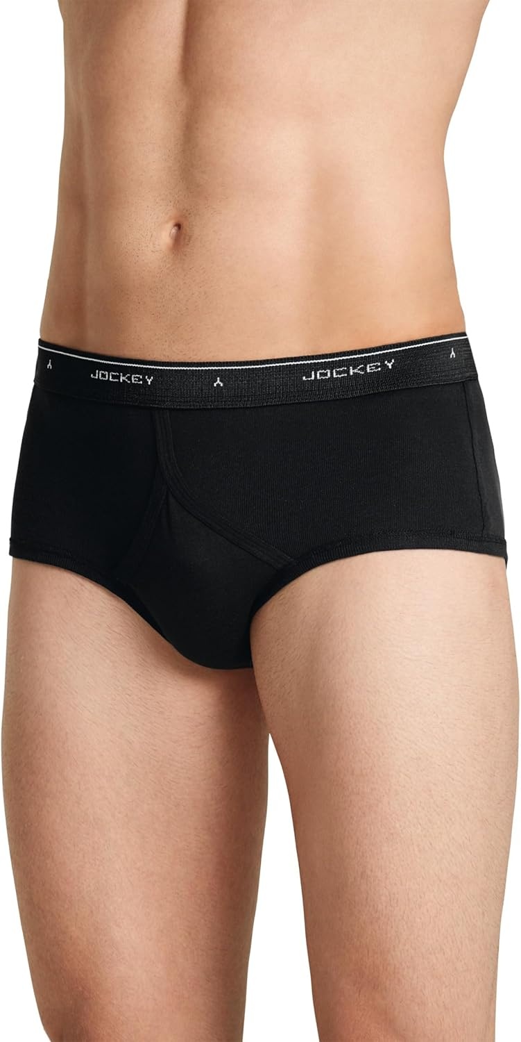 image:imageJockey Classic Low Rise Brief 3 Pack 100 Cotton Underwear for MenBlack