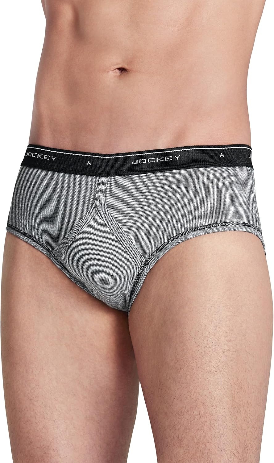 image:imageJockey Classic Low Rise Brief 3 Pack 100 Cotton Underwear for MenBlack StripeRed AppleBlue Stripe