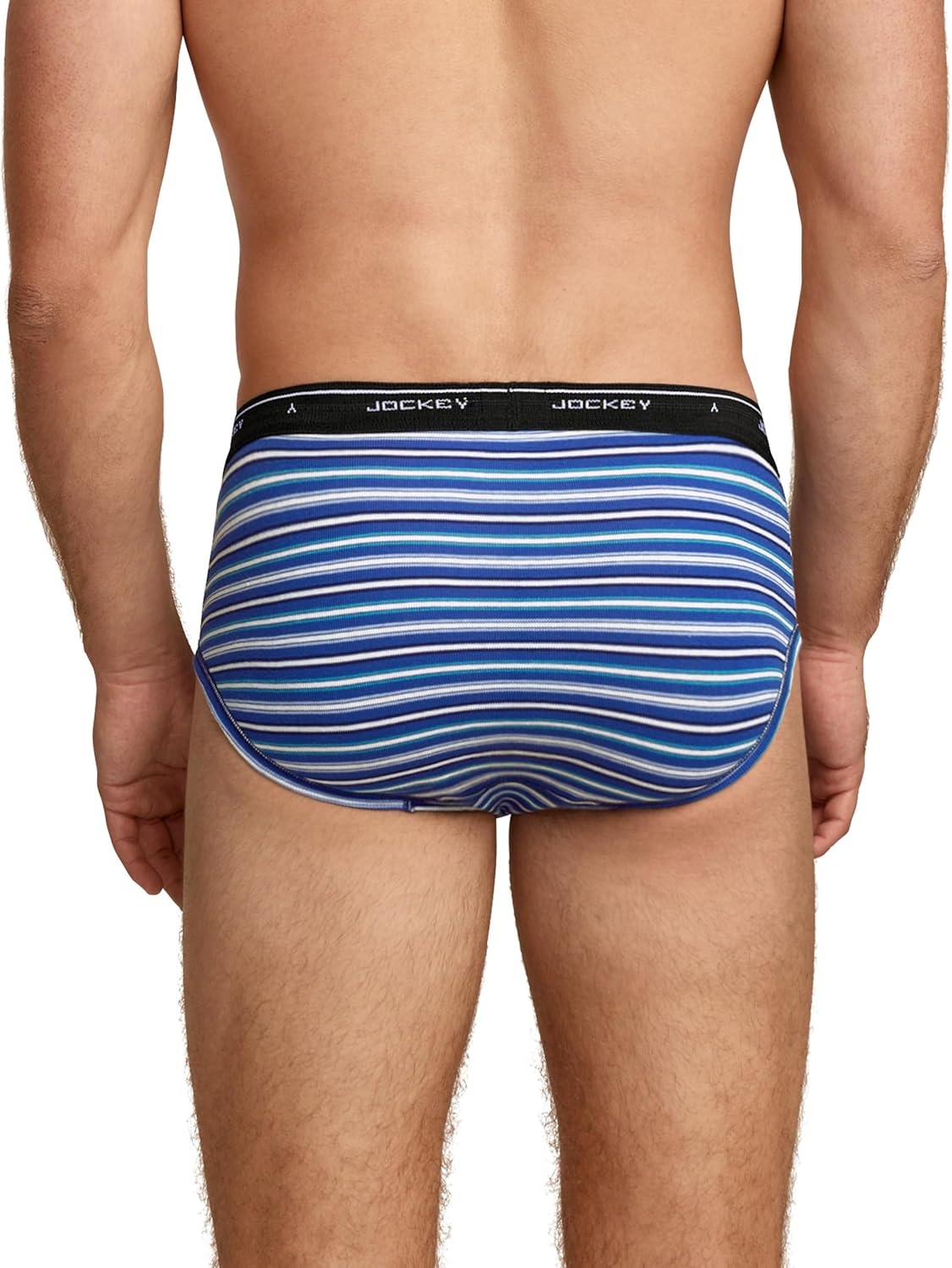 image:imageJockey Classic Low Rise Brief 3 Pack 100 Cotton Underwear for MenSky Stripe