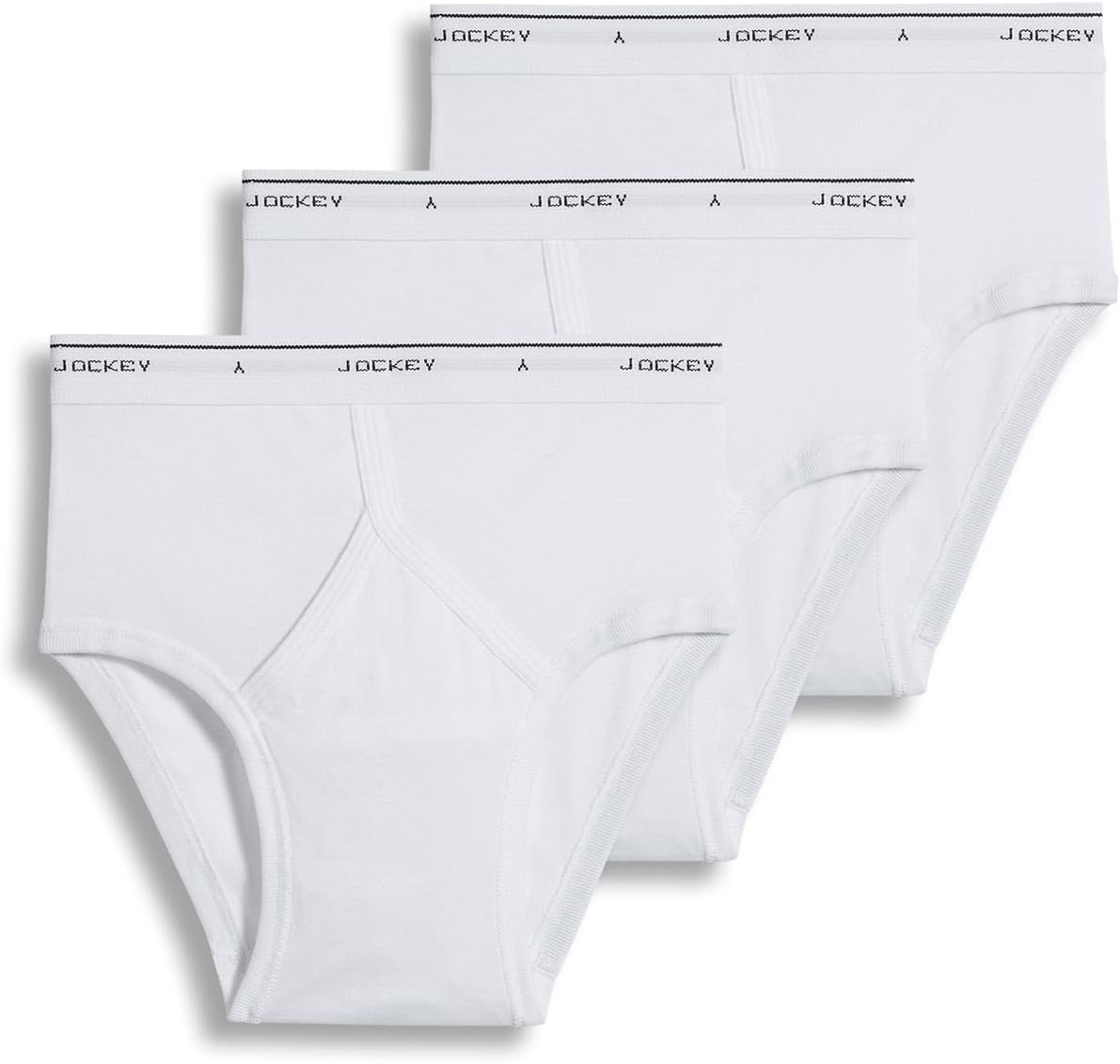 image:imageJockey Classic Low Rise Brief 3 Pack 100 Cotton Underwear for MenWhite