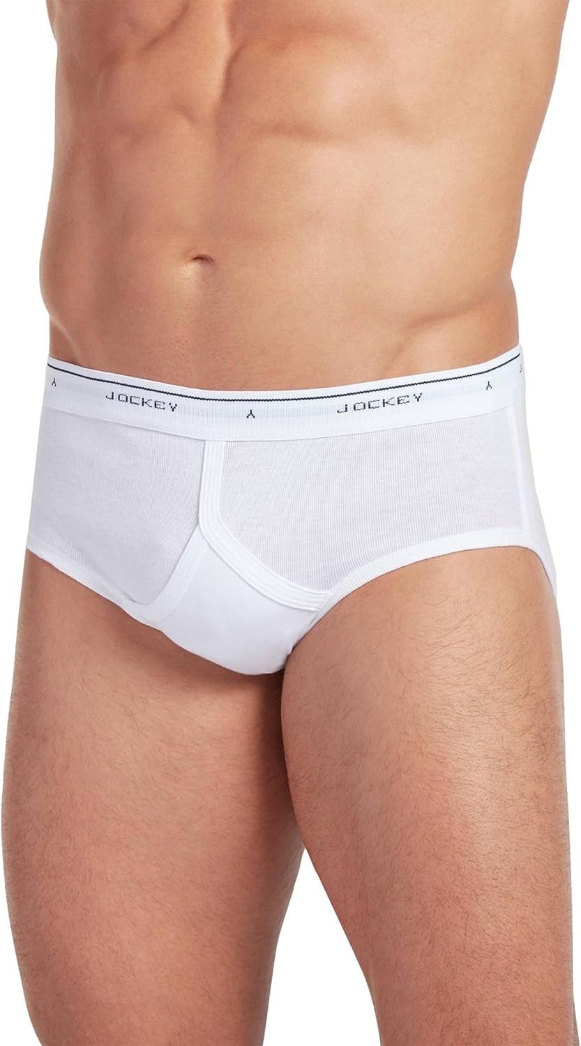 image:imageJockey Classic Low Rise Brief 3 Pack 100 Cotton Underwear for MenWhite