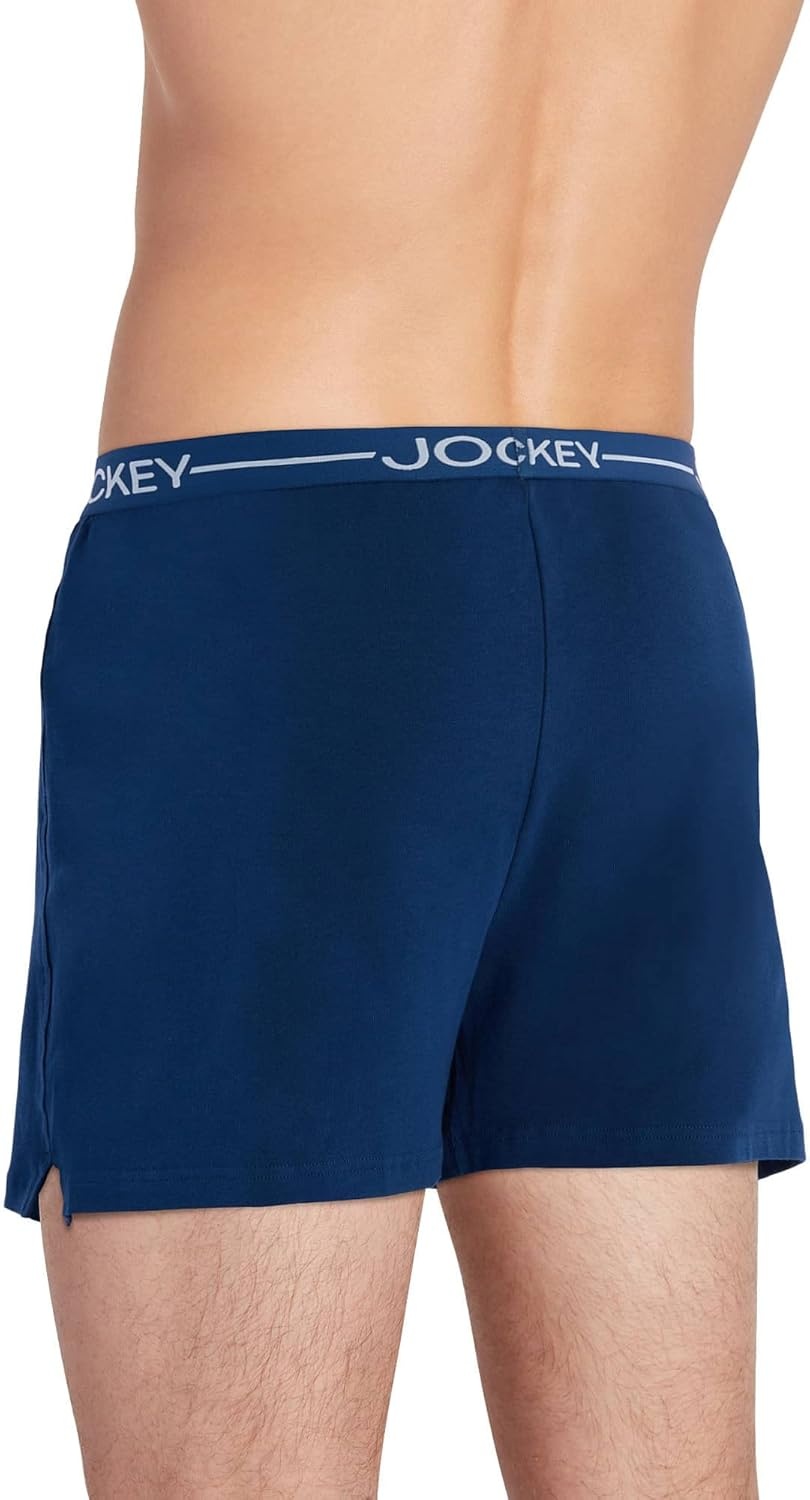 image:imageJockey Mens Underwear Organic Cotton Stretch 4 BoxerInk Well
