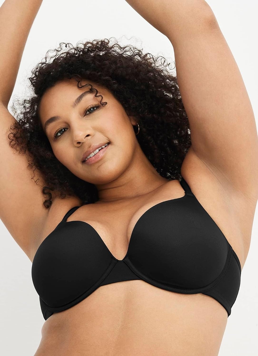 image:imageJockey Womens Bra Smooth amp Sleek Microfiber Demi Coverage Underwire TShirt BraBlack