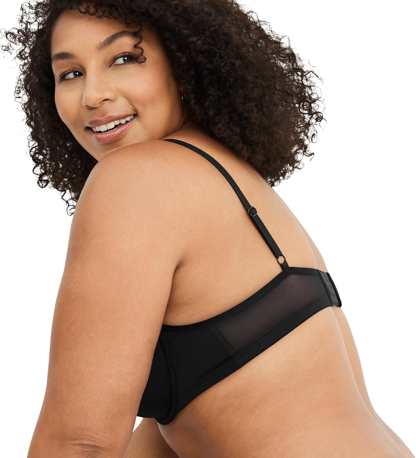 image:imageJockey Womens Bra Smooth amp Sleek Microfiber Demi Coverage Underwire TShirt BraBlack Night