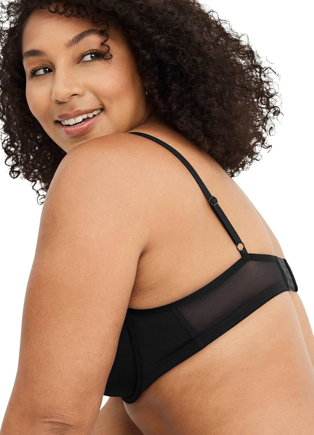 image:imageJockey Womens Bra Smooth amp Sleek Microfiber Demi Coverage Underwire TShirt BraBlack Night
