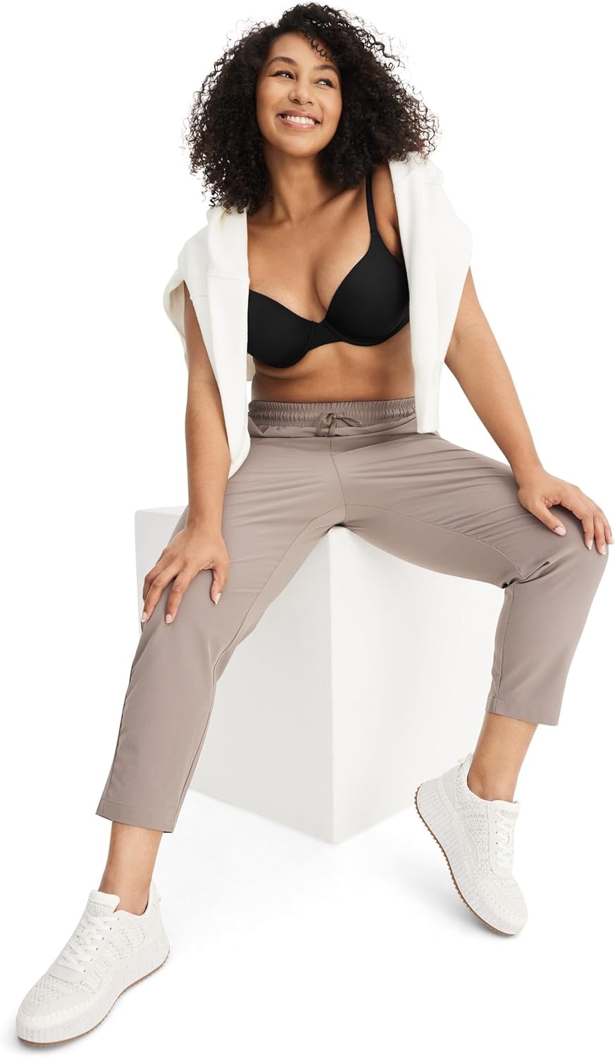 image:imageJockey Womens Bra Smooth amp Sleek Microfiber Demi Coverage Underwire TShirt BraBlack Night
