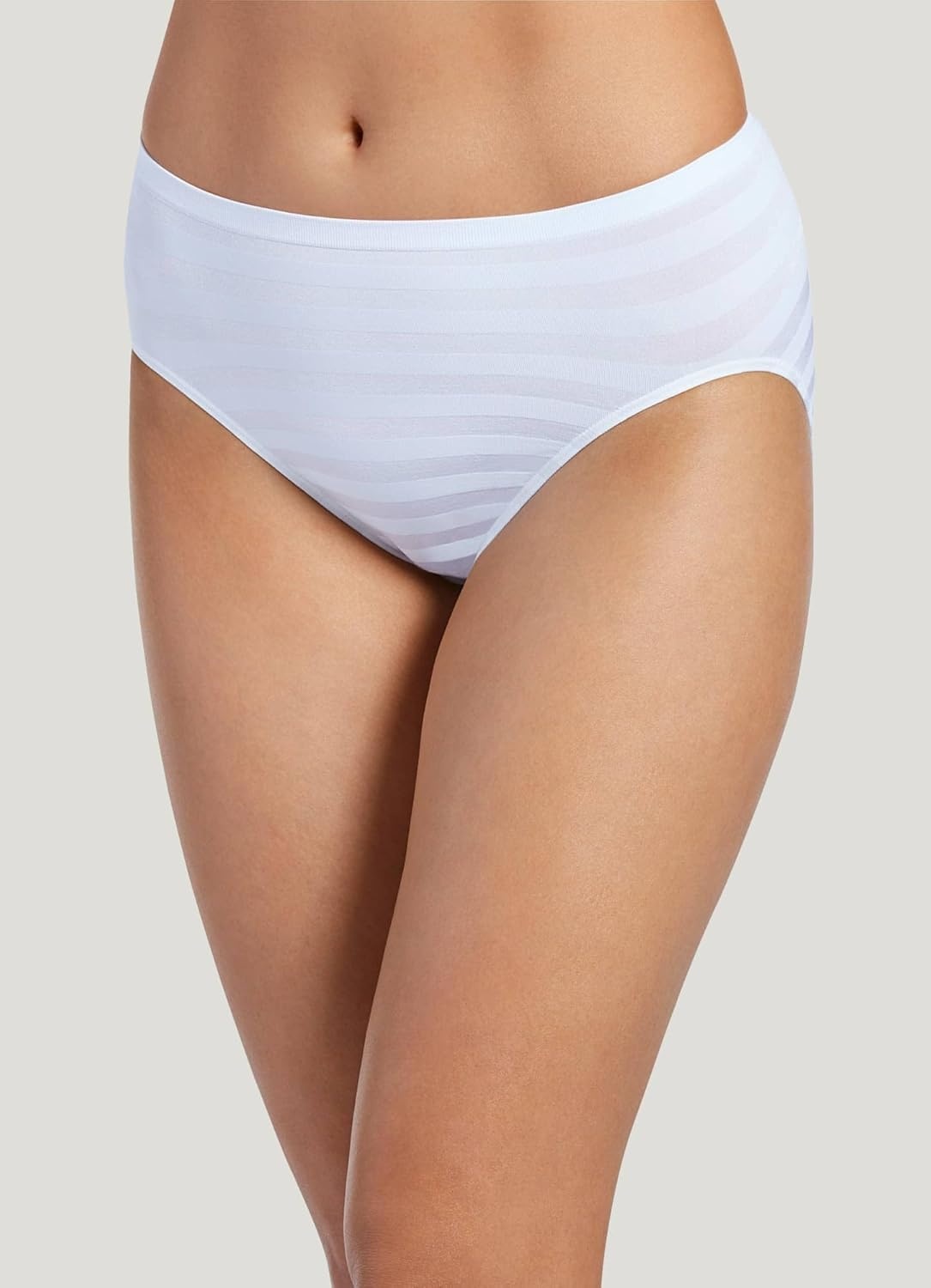 image:imageJockey Womens Underwear Matte amp Shine Seamfree Hi CutWhite