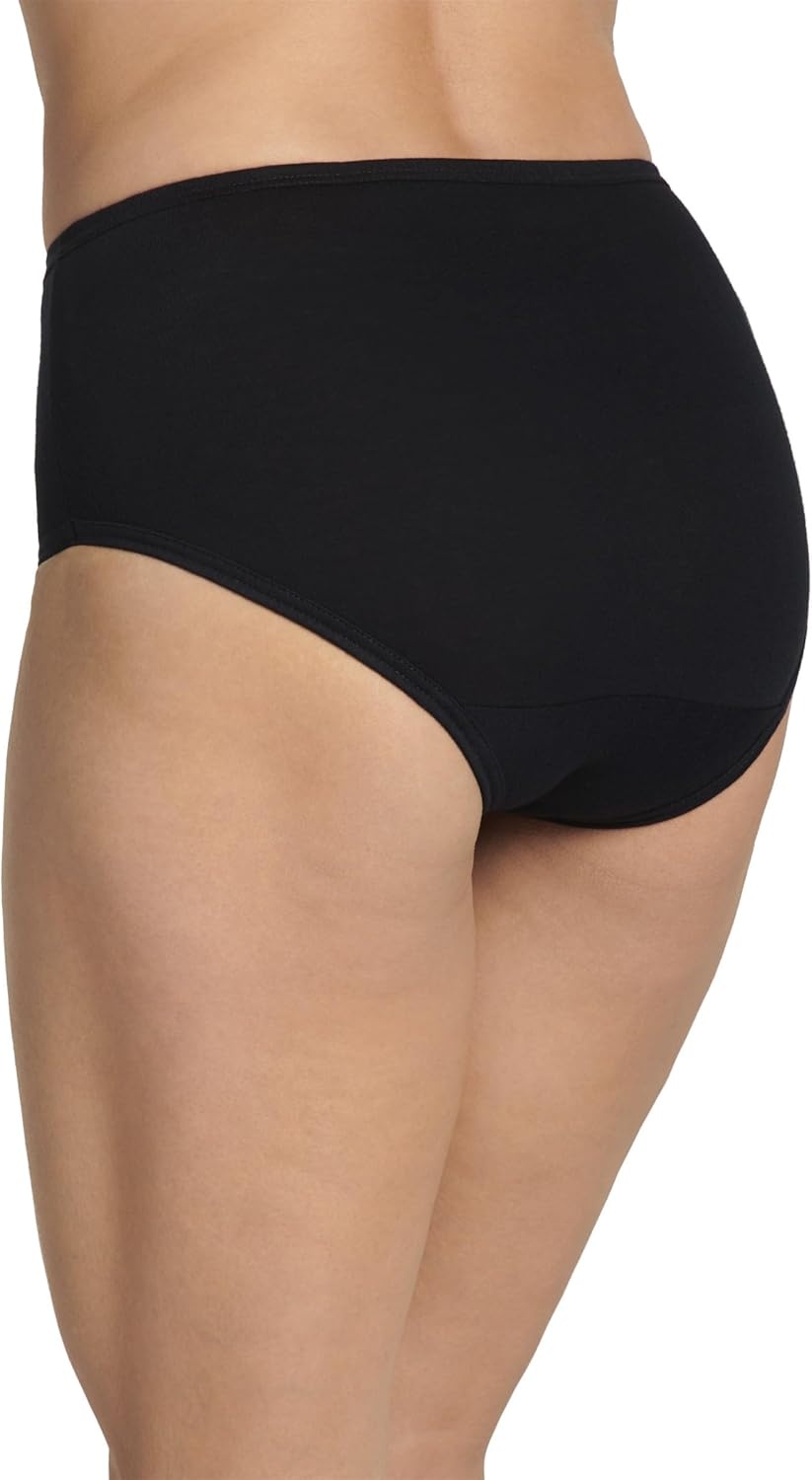 image:imageJockey Womens Underwear Plus Size 100 Cotton Elance Brief 6 PackBlack