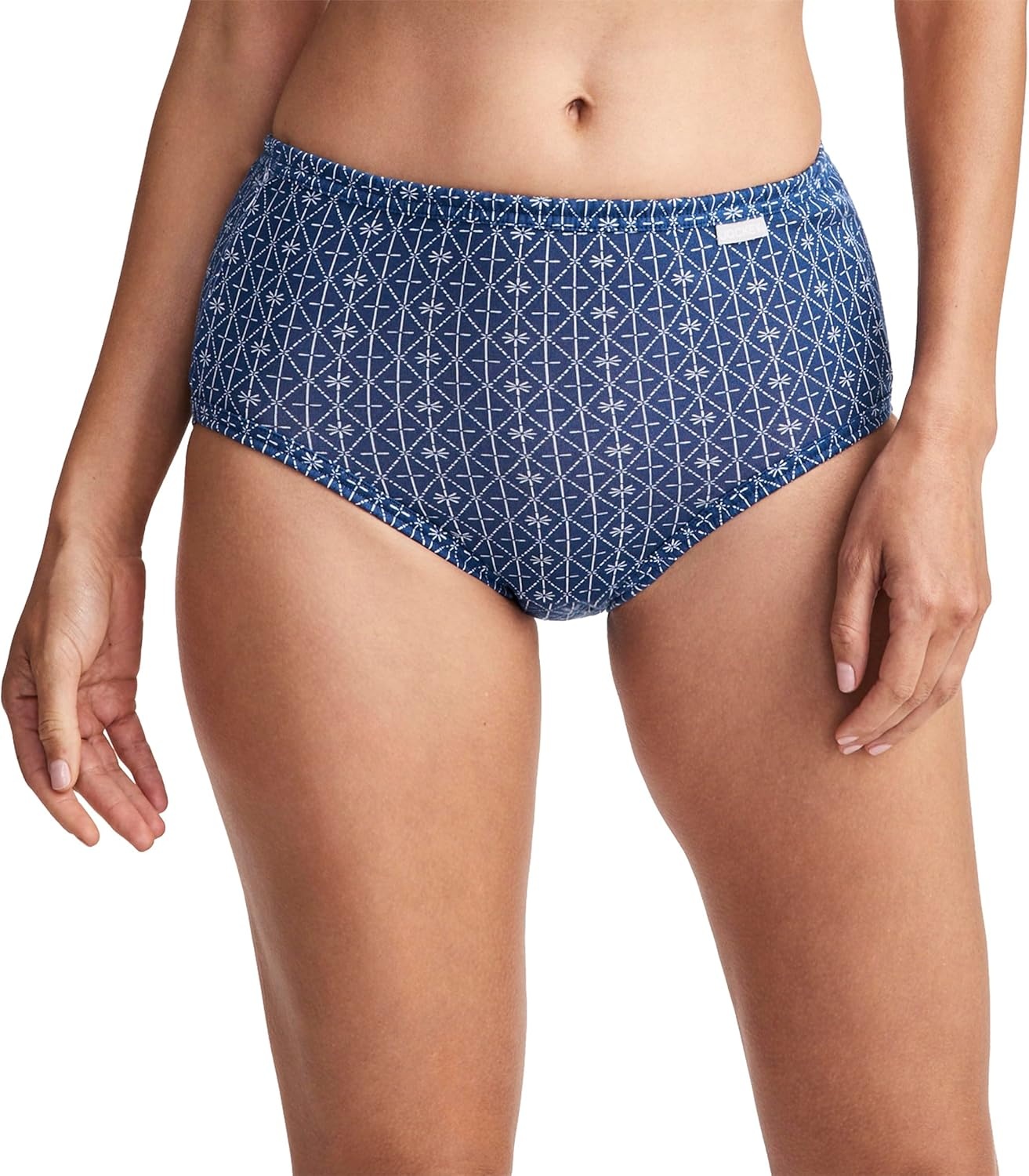 image:imageJockey Womens Underwear Plus Size 100 Cotton Elance Brief 6 PackFlower Grid