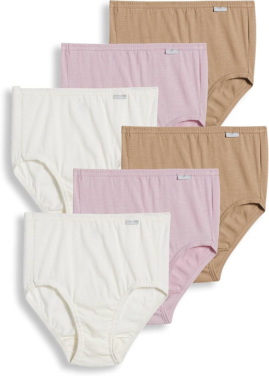 image:imageJockey Womens Underwear Plus Size 100 Cotton Elance Brief 6 PackIvoryLightPink Shadow