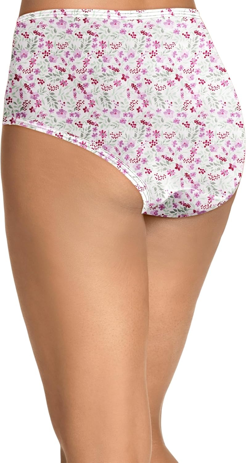 image:imageJockey Womens Underwear Plus Size 100 Cotton Elance Brief 6 PackPressed Petals