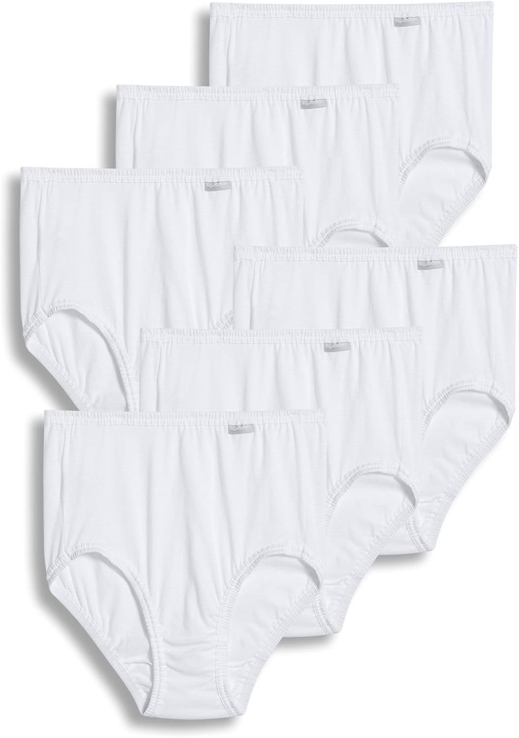 image:imageJockey Womens Underwear Plus Size 100 Cotton Elance Brief 6 PackWhite