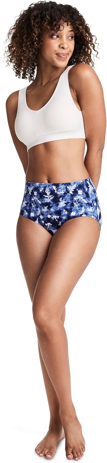 image:imageJockey Womens Underwear Supersoft Breathe Brief 3 PackBlue Nature