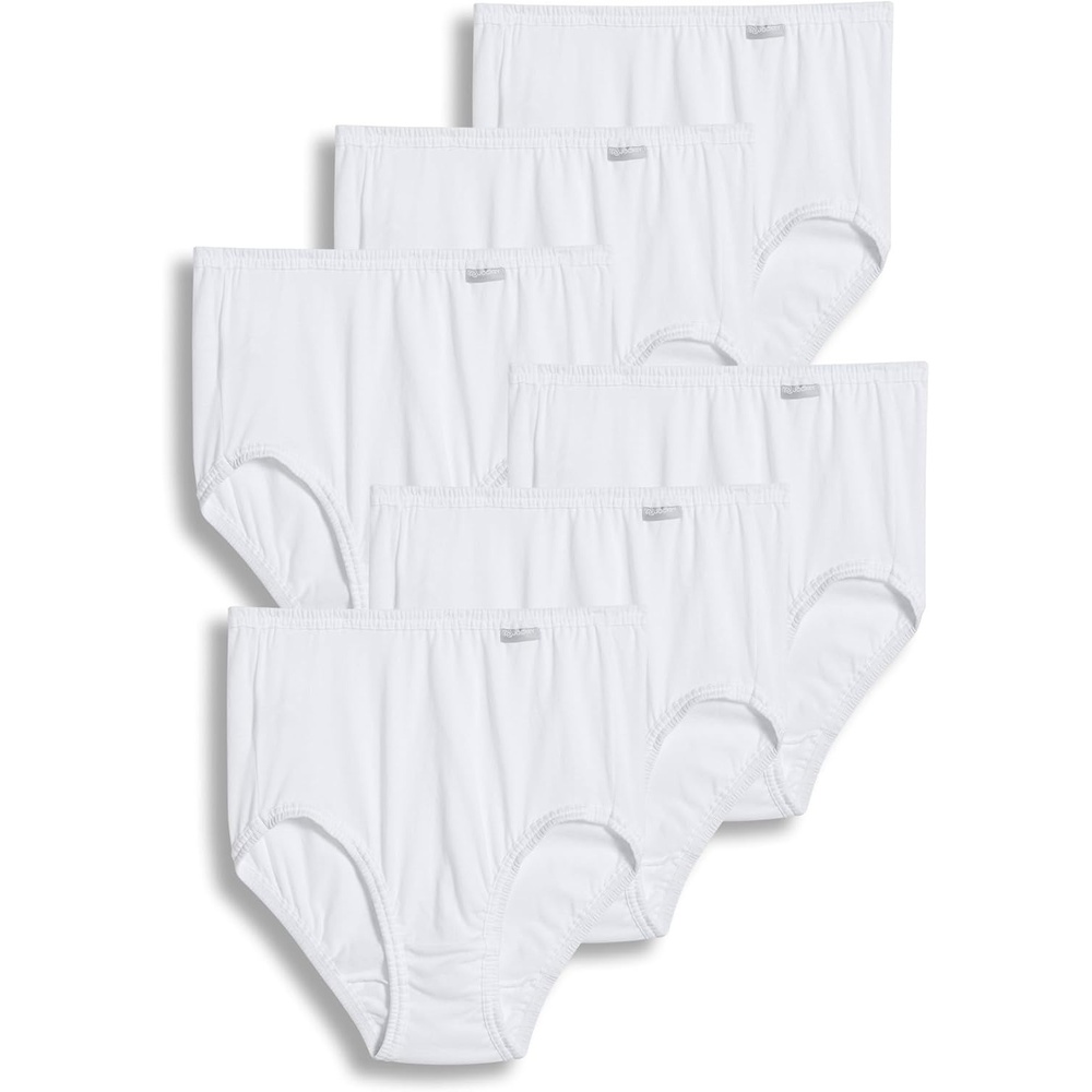 image:imageJockey Womens Underwear Plus Size 100 Cotton Elance Brief 6 PackWhite