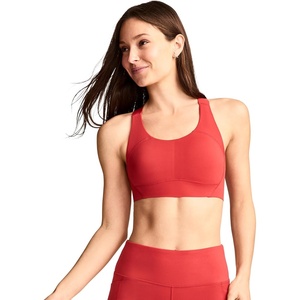 Jockey Women’s Bra Contour Hold Mid Impact Racerback Sports Bra(Dragonfruit Red)