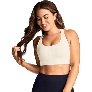 Jockey Women’s Bra Contour Hold Mid Impact Racerback Sports Bra(Fawn)