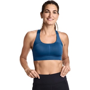 Jockey Women’s Bra Contour Hold Mid Impact Racerback Sports Bra(Iron Blue)