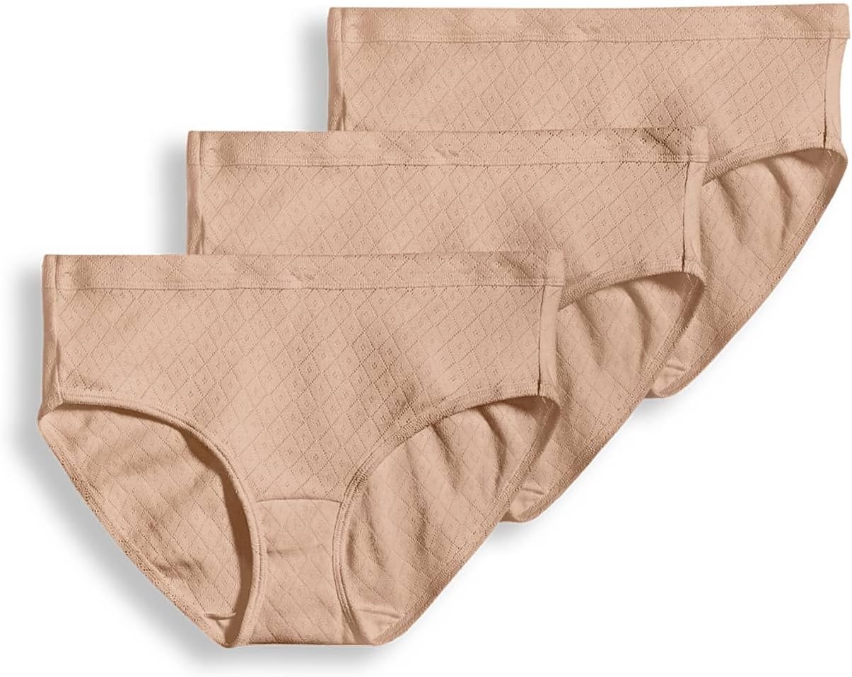 image:imageJockey Womens Underwear 100 Cotton Elance Breathe Hipster 3 PackLight