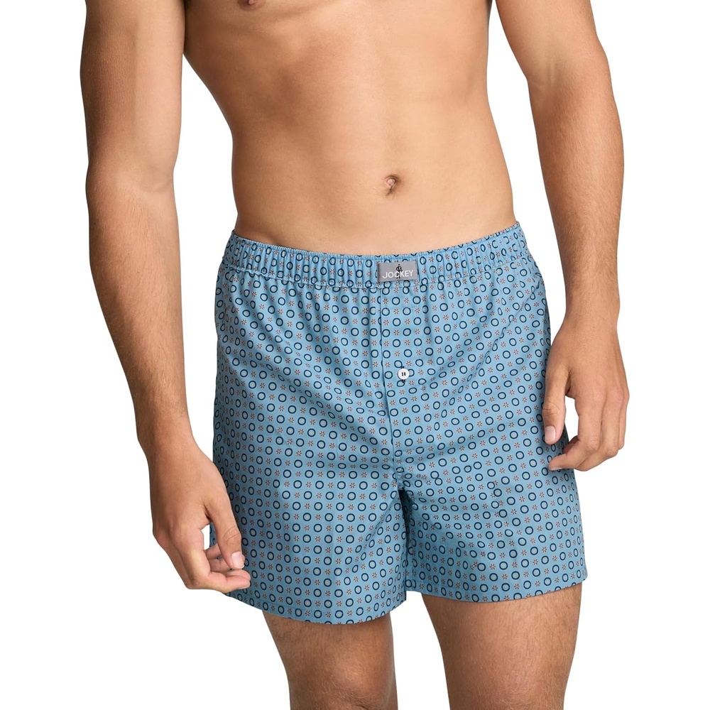 image:imageJockey Mens Underwear 100 Cotton Woven 5 BoxerLiam Geo