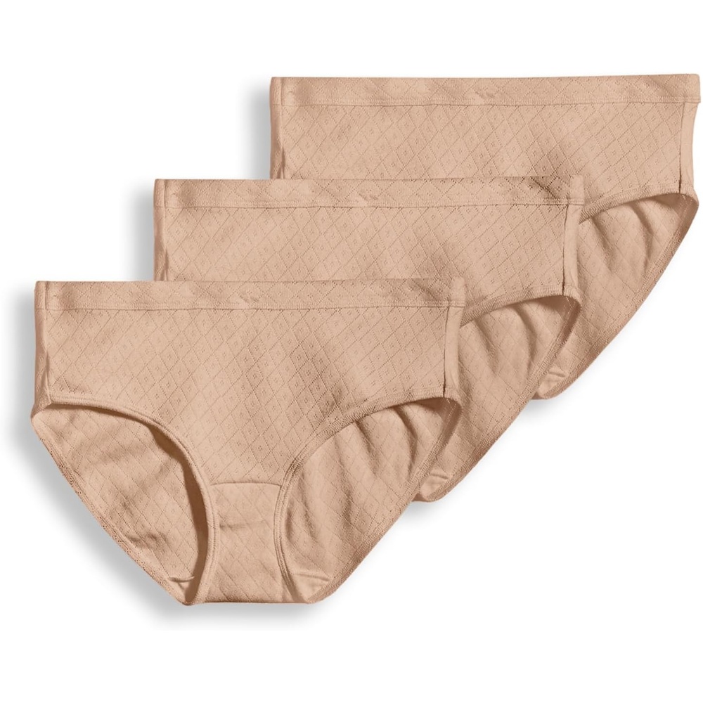 image:imageJockey Womens Underwear 100 Cotton Elance Breathe Hipster  3 PackLight
