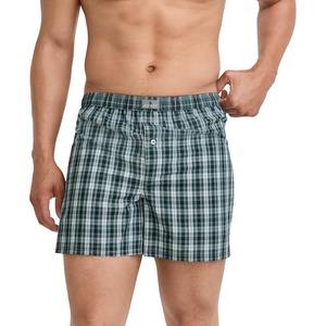 Jockey Men’s Underwear 100% Cotton Woven 5″ Boxer(Friendly Plaid)