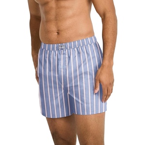 Jockey Men’s Underwear 100% Cotton Woven 5″ Boxer(Intense Stripe)