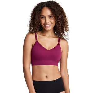 Jockey Women’s Bra Seamfree Back Smoothing Cami Strap Bralette(Berry Frost)