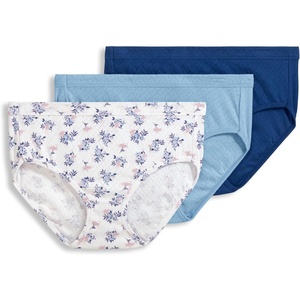 Jockey Women’s Underwear 100% Cotton Elance Breathe Hipster – 3 Pack(Tropic Bouquet)