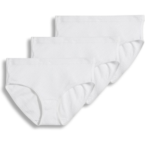 Jockey Women’s Underwear 100% Cotton Elance Breathe Hipster – 3 Pack(White)