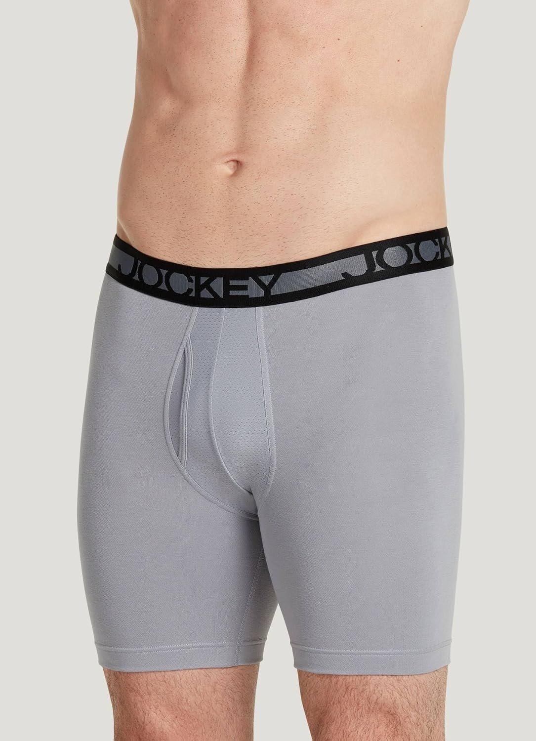image:imageJockey Sport Mens Underwear Cotton Performance 8 Midway BriefMid Grey