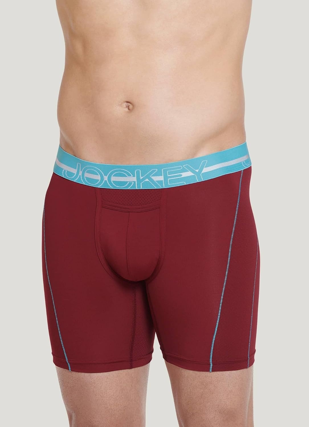 image:imageJockey Sport Mens Underwear Silver Microfiber 75 Boxer BriefBerry Bloom