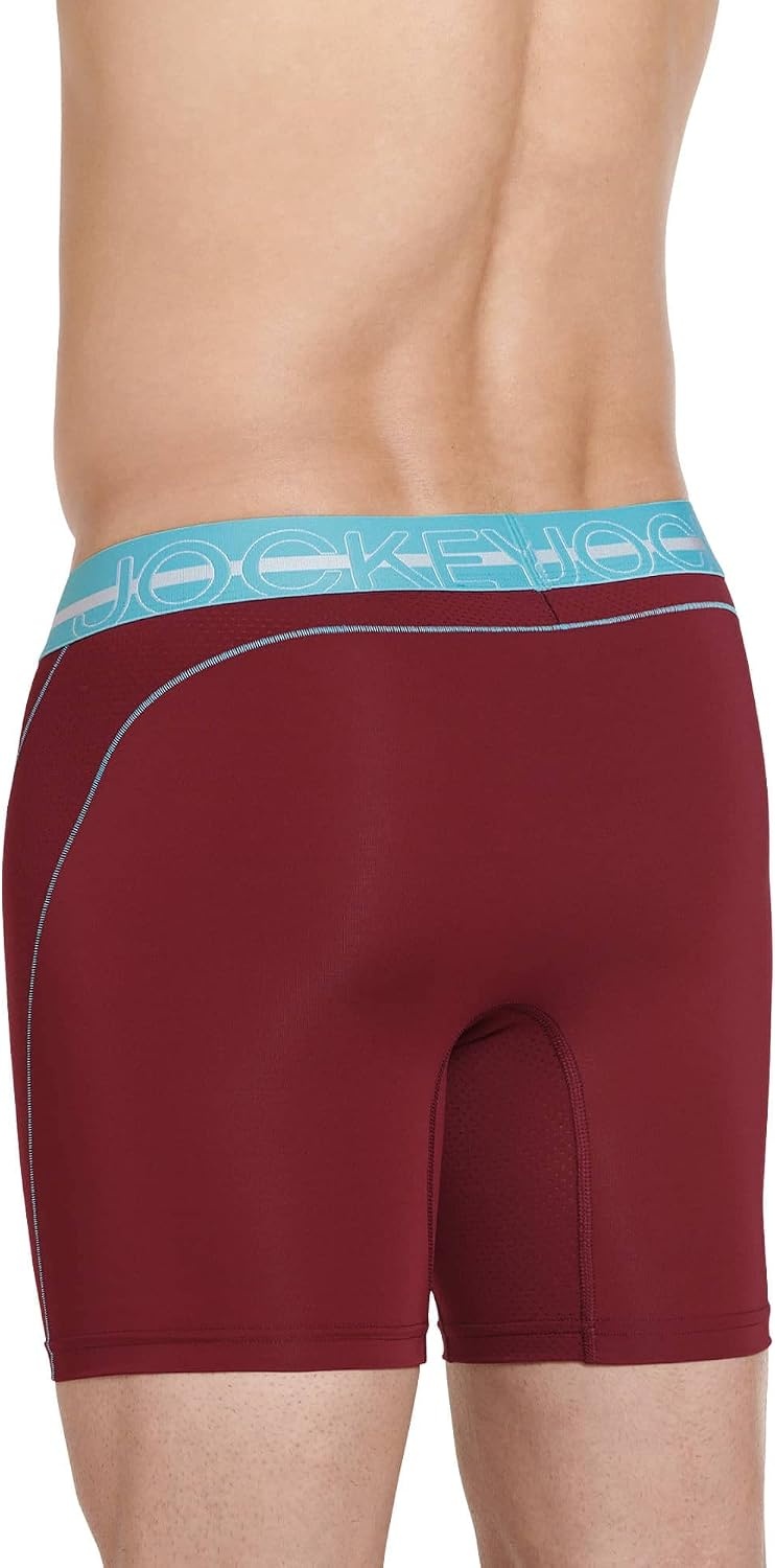 image:imageJockey Sport Mens Underwear Silver Microfiber 75 Boxer BriefBerry Bloom
