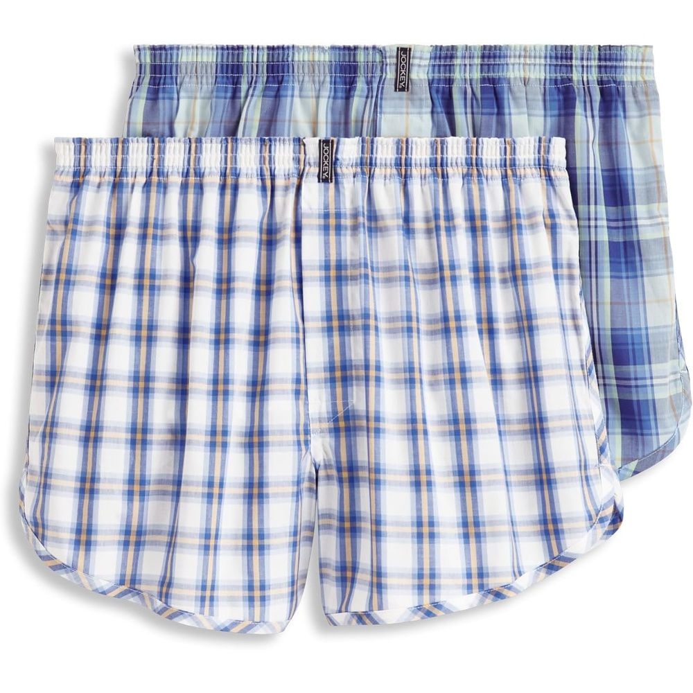 image:imageJockey Mens Underwear Tapered 5 Boxer  2 PackPredictably PlaidFrantic Plaid