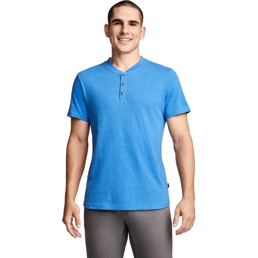 image:imageJockey Outdoors Mens Casualwear Short Sleeve HenleyCrisp Heather