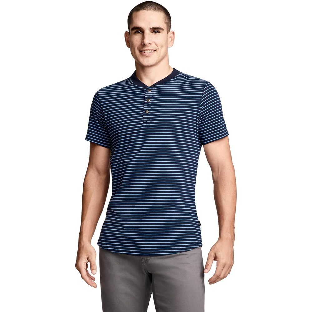 image:imageJockey Outdoors Mens Casualwear Short Sleeve HenleyUnwind Stripe