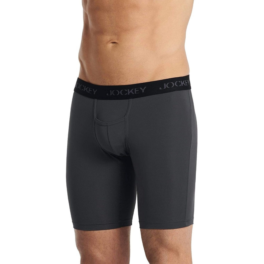 image:imageJockey Sport Mens Underwear Microfiber 10 Midway BriefSmoke Grey