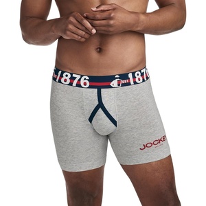 Jockey Men’s Underwear 1876 Collection Cotton Stretch 5.5″ Boxer Brief(1876 Grey)