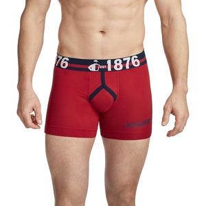 Jockey Men’s Underwear 1876 Collection Cotton Stretch 5.5″ Boxer Brief(1876 Vivid Red)