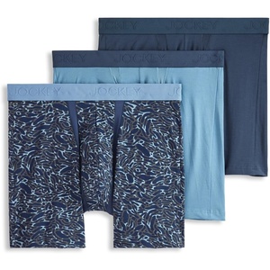 Jockey Men’s Underwear Chafe Proof Pouch Cotton Stretch 6″ Boxer Brief – 3 Pack(Nocturne Camo)