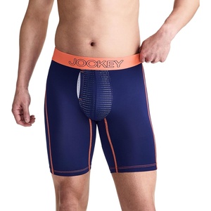 Jockey Men’s Underwear EverActive VentraCool Air 7.5″ Long Leg Boxer Brief(Majestic Blue)