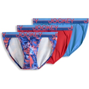 Jockey Men’s Underwear Infinite Cool Microfiber Stretch String Bikini – 3 Pack(Solar Flare)