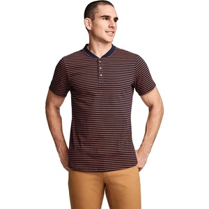 Jockey Outdoors Men’s Casualwear Short Sleeve Henley(Small Stripe)